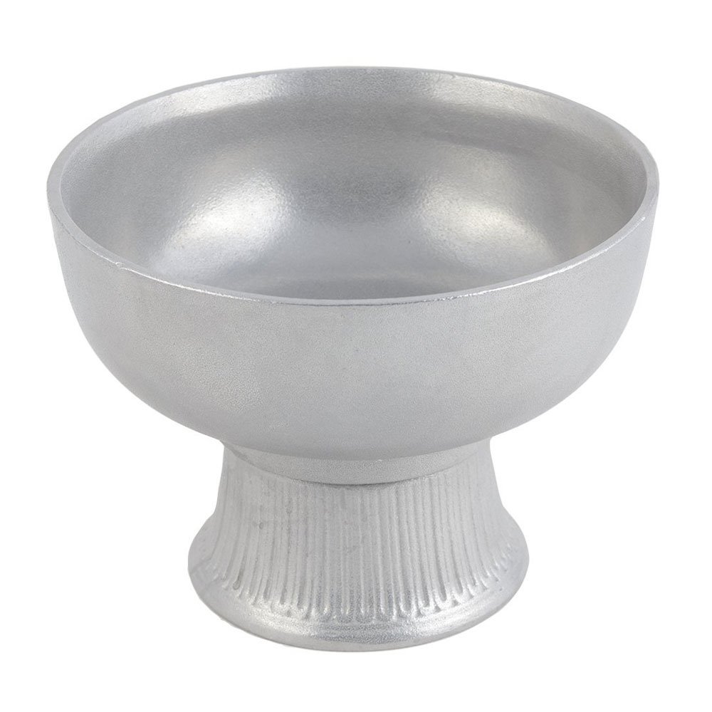 2 qt 8 1/2 x 6 1/4 inch Pedestal Round Soup/Salad Bowl Pewter Glo