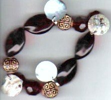 Red,Gold,&bluish gold shell circles