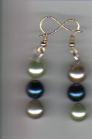 white and blue pearls