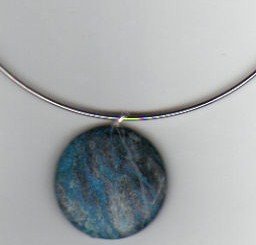 antiquish blue stone necklace