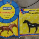 Breyer - 2 NIP - Stablemates Thoroughbred Race Horses 1994