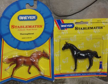 Breyer - 2 NIP - Stablemates Thoroughbred Race Horses 1994