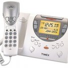 TIMEX T489W AM/FM ALARM CLOCK RADIO/PHONE w/TALKING CID, and NATURE SOUNDS