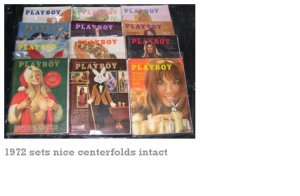 PLAYBOY 1972 MAGAZINES 12 ISSUES COMPLETE