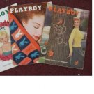 PLAYBOY 1955 1956 MAGAZINES 3 ISSUES NOV MAY DEC