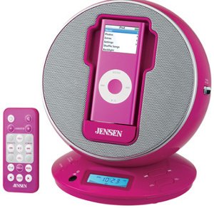 Jensen Docking Digital Music System for iPod - Pink