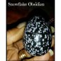 Relief Collection: Snowflake Obsidian medium yoni egg (45*33) non drilled.