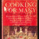 1962 COOKING FOR MANY Vintage RECIPE Turgeon HC/DJ