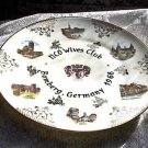 NCO WIVES CLUB Bamberg GERMANY 1968 10" Plate GILT