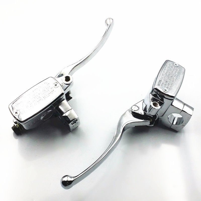 Chrome 1" Hydraulic Clutch Brake Levers For Harley Honda Suzuki Yamaha