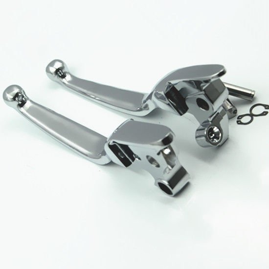 Pair Chrome Clutch Brake Levers for Harley Road King Road Glide FLTR