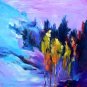 "Aspens Abstracted" Original Fall Landscape by Listed California Artist