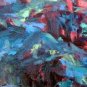"Forest Dance": Expressionistic Original Palette Knife Oil Forest Landscape Painting by Geri Acosta