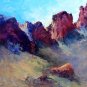"Sun Peaking Through" Original plein air Tucson landscape oil by Geri Acosta