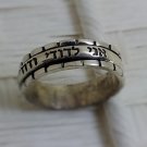 Handmade Designer Silver Spin Ring Inscribed In Hebrew "Ani Ledodi Vedodi Li" Made In Israel