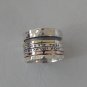 Handmade Silver and Gold Spinning Ring with Blessings "Ani Ledodi Vedodi Li" "Shema Israel"