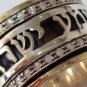 Kabbalah Spinning Ring With "Shema Israel" inscribed in Hebrew. With White Zarconia