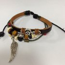 Z&XLeather Bracelet Simply Multilayer Bracelet with Wing