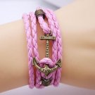 Vintage Anchor PU Handmade Bracelet