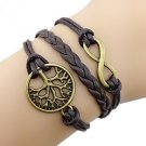 Vintage 7Cm Women'S Coffee Fabric Wrap Bracelet(Coffee)(1 Pc)