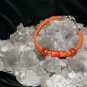 Handcrafted Orange Hemp with Wooden Beads and Metal Clasp