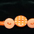 Orange Handcrafted Hemp with 3 buttons and metal closure