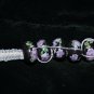 Blue Handcrafted Hemp Bracelet with Black Ceramic Beads w/Metal Clasp