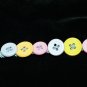 Blue Handcrafted Hemp Bracelet with 6 Multi-Colored Buttons w/Metal Clasp