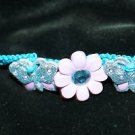 Teal Handcrafted Hemp  with 2 Blue Butterflies, 1 Flower Buttons w/metal closure