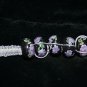 Grey Handcrafted Hemp Bracelet w/ 5 Black Ceramic Beads, Finished w/Metal Closur