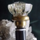 Antique Glass Door Knob Walking Cane Metallic Gloss Black Aluminum 7/8" Cane