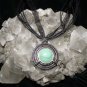 Classic/Vintage/Steam Punk Style Round turquoise Round Pendant on Lace Necklace