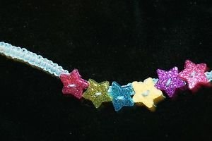 Unique Blue Handcrafted Hemp 6 Multi-colored Stars with Metal Closures