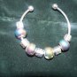 Bangle bracelet w/ removable ends with Chameleon colors and metal charms