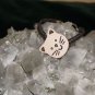 Brown Handcrafted Hemp Bracelet with Tan Kitty Plastic Button w/ Metal Closure