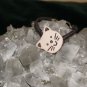 Brown Handcrafted Hemp Bracelet with Tan Kitty Plastic Button w/ Metal Closure
