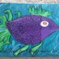PURPLE TROPICAL FISH  ORIGINAL HAND PAINTED TROPICAL WALL ART