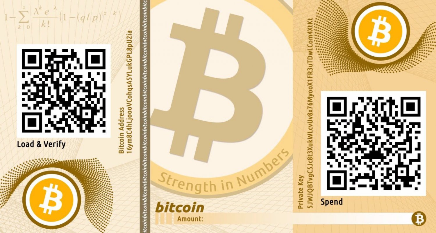 Bitcoin Paper Wallet for Offline Cold Stoage of BTC