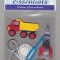 Sandylion Essentials Scrapbooking Stickers LITTLE BOY truck rocket ship frog 3D - ES10