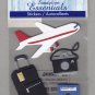 Sandylion Essentials Scrapbooking Stickers TRAVEL PLANE suitcase passport camera 3D - ES11