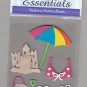 Sandylion Essentials Scrapbooking Stickers BEACH sand castle bikini umbrella bucket shovel 3D - ES12