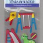 Sandylion Essentials Scrapbooking Stickers PARK swings slide ball exercise playground 3D - ES13