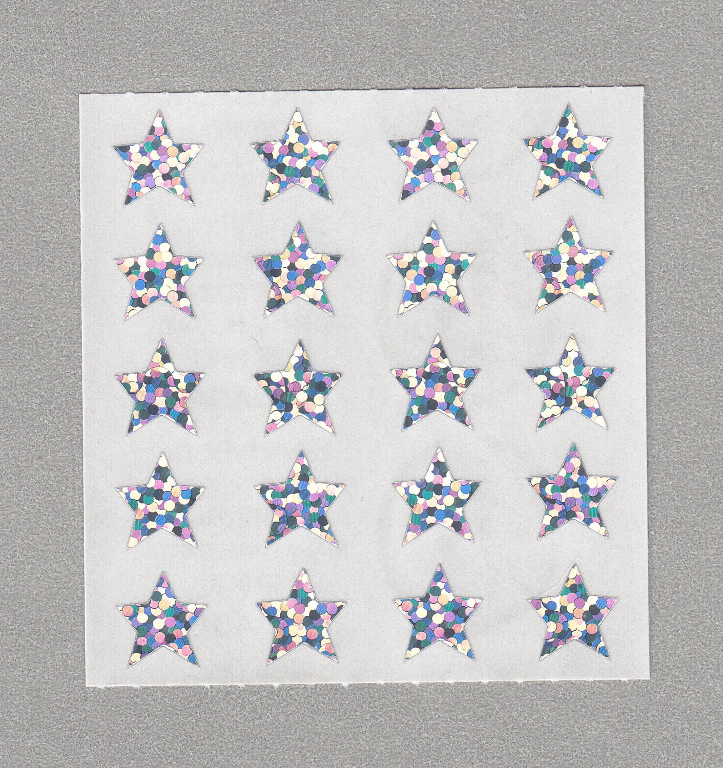 Sandylion Glitter Silver Stars Stickers Rare Vintage PM317