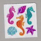 Sandylion Seahorse and Seashells Stickers Rare Vintage PM415