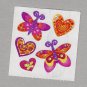 Sandylion Butterfly and Hearts Stickers Rare Vintage PM526