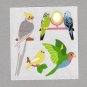 Sandylion Birds Parrot Budgie Stickers Rare Vintage PM557