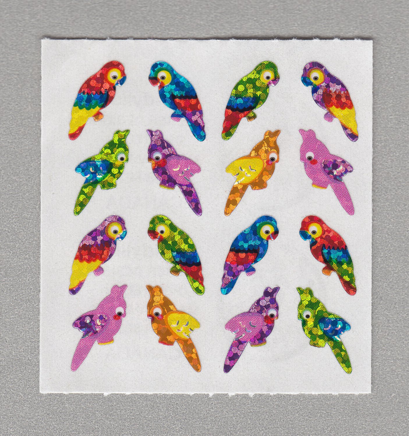 Sandylion Birds Parrots Parakeets Stickers Rare Vintage PM576