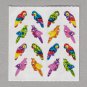 Sandylion Birds Parrots Parakeets Stickers Rare Vintage PM576