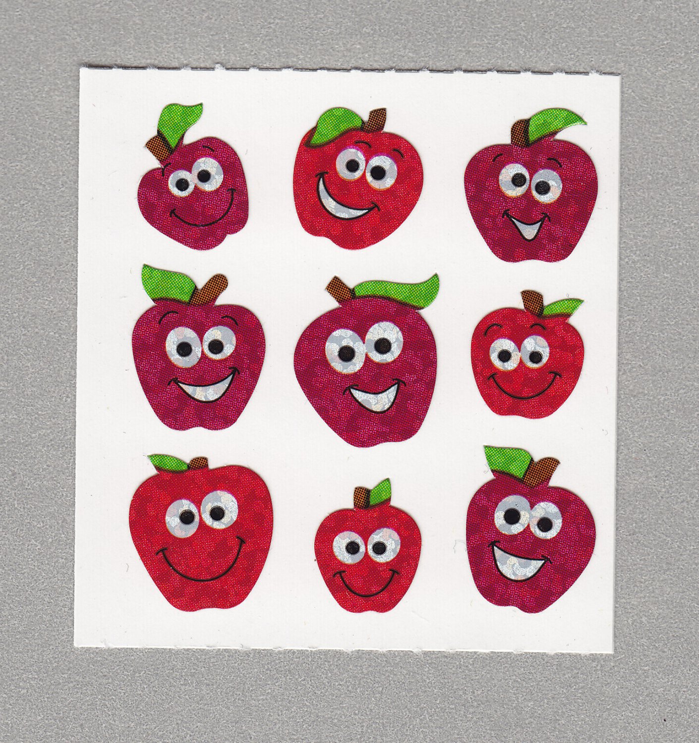 Sandylion Apples with Faces Stickers Rare Vintage PM599