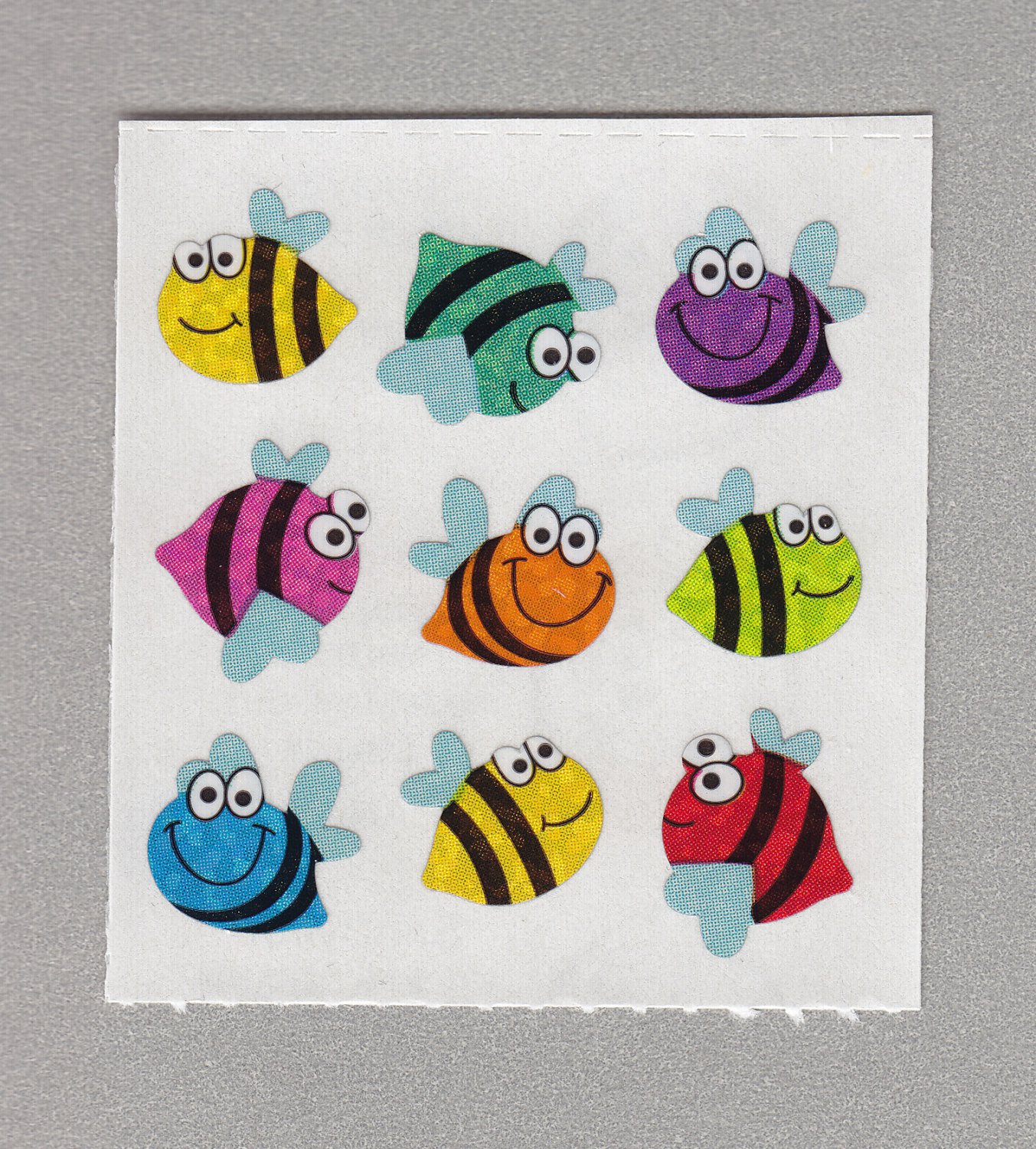 Sandylion Bees with Faces Stickers Rare Vintage PM601